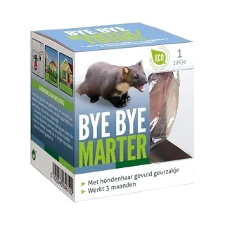 Bsi - Bye Marter Marterverjager - Afweer Van Marters - Met Hondenhaar Gevuld Geurzakje - 1 Stuk
