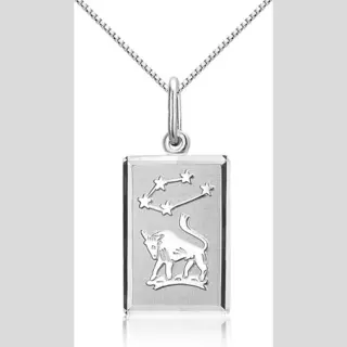 Montebello Ketting Stier - Zilver Gerhod. - Horoscoop - 12x25mm - 45cm