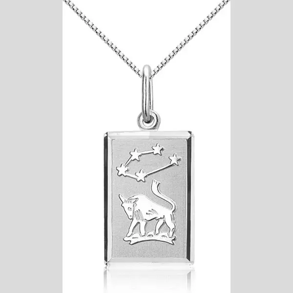 Montebello Ketting Stier - Zilver Gerhod. - Horoscoop - 12x25mm - 45cm thumbnail