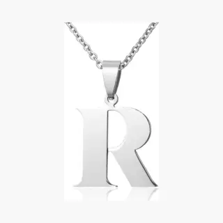 Montebello Ketting Letter R - 316L Staal - Alfabet - 18x30mm - 50cm