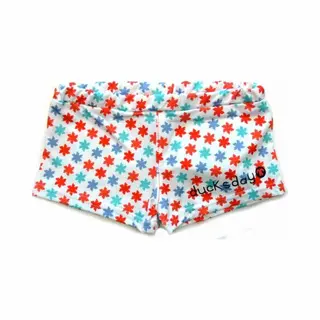 Ducksday - Zwembroek - Trunk - Short - Wit - Blauw - Rood -10 Jaar - Uv Beschermend - Meisje