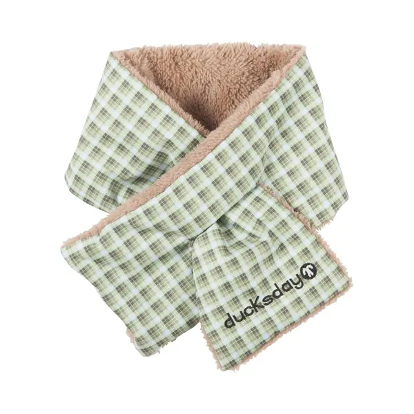 Ducksday- Sjaal - Kinderen - Volwassenen Groen - Beige - Groovy - Large - Fleece Gevoerd - Warm - Promo thumbnail