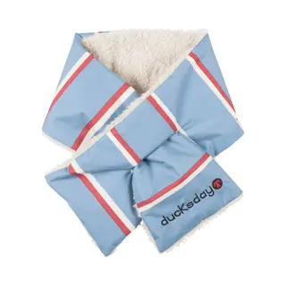 Ducksday- Sjaal - Kinderen - Volwassenen - Blauw -Rood - Benjamin - Large - Fleece Gevoerd - Promo