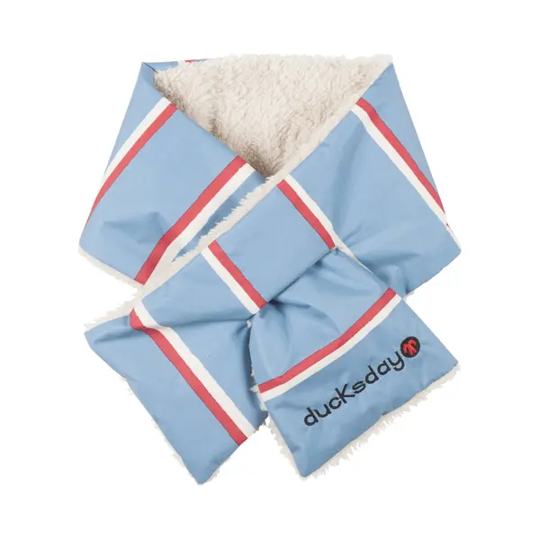 Ducksday- Sjaal - Kinderen - Volwassenen - Blauw -Rood - Benjamin - Large - Fleece Gevoerd - Promo thumbnail