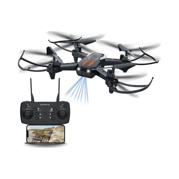 Gear2Play TR80514 Kameradrohne 4 Rotoren Quadrocopter 0,7 Mp Schwarz thumbnail