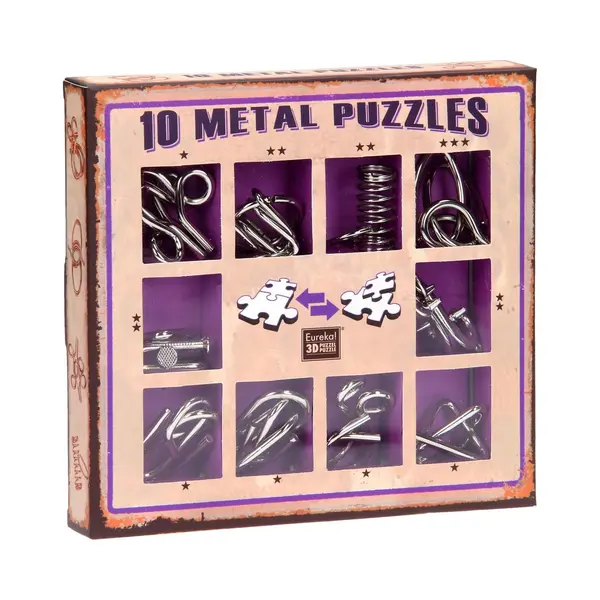 Eureka 10 Metalen Puzzels - Breinbrekers Voor 7 Tot 77 Jaar thumbnail