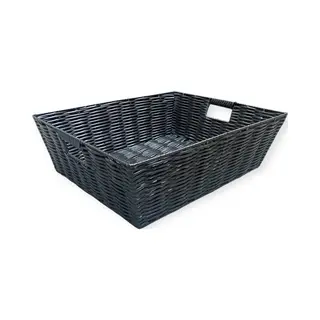 Opbergmand Zwart - Kast Organizer - Voor Badkamer, Kinderkamer En Woonkamer - 17L 42x35x13cm - Studio Lisette SL5808