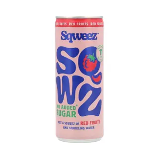 Sqweez (Sqwz) Frisdrank Red Fruits Bio, Blikje Van 25 Cl, Tray Van 12 Stuks