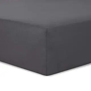 Vision Fitted Sheet, 100% Cotton, Anthracite, 160 X 200 Cm