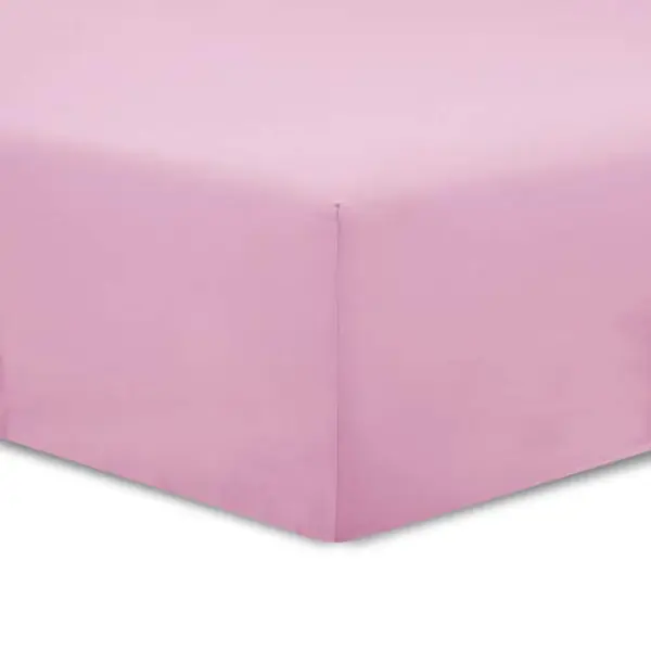 Vision - Hoeslaken, 160 X 200 Cm. Kleur, Roze - 100% Katoen, 57 Draden, 4 Elastische Hoeken thumbnail