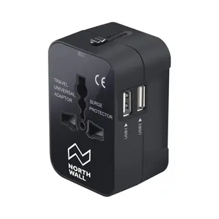 Northwall Universele Wereldstekker Met 2 Usb Poorten - Internationale Reisstekker Voor 150+ Landen - Engeland (Uk), Amerika (Usa), Afrika, Zuid Amerika,