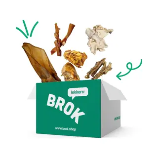 Brok Snackpakket Voor Honden – Stevige Kauwers – 100% Natuurlijke Kauwsnacks Voor Volwassen Honden – Runderoren, Kophuid, Meer – 2kg