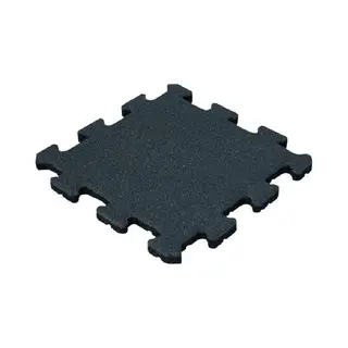 Ivol Rubber Tegel - Middenstuk - Puzzelsysteem - 50 X 50 X 2, 5 Cm - Zwart