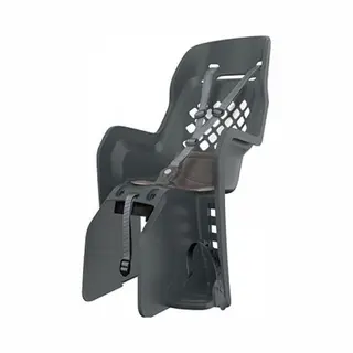 Polisport Joy Maxi Cfs - Fietsstoeltje Achter - Ergonomisch Met Verstelbare Voetsteunen - Zwart/Grijs