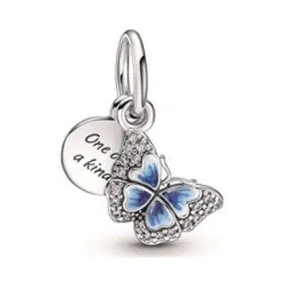 Pandora Blue Butterfly Drop Charm