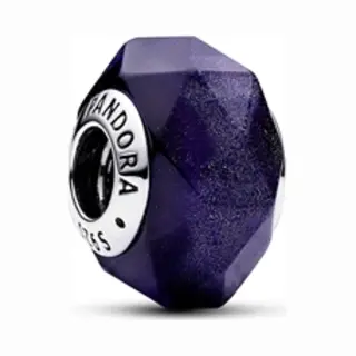 Pandora Faceted Blue Murano Glass Charm