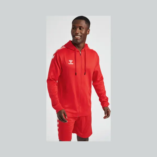 Hummel Hoodie Hmlcore Xk Poly Zip Hood Sweat True Red-L thumbnail