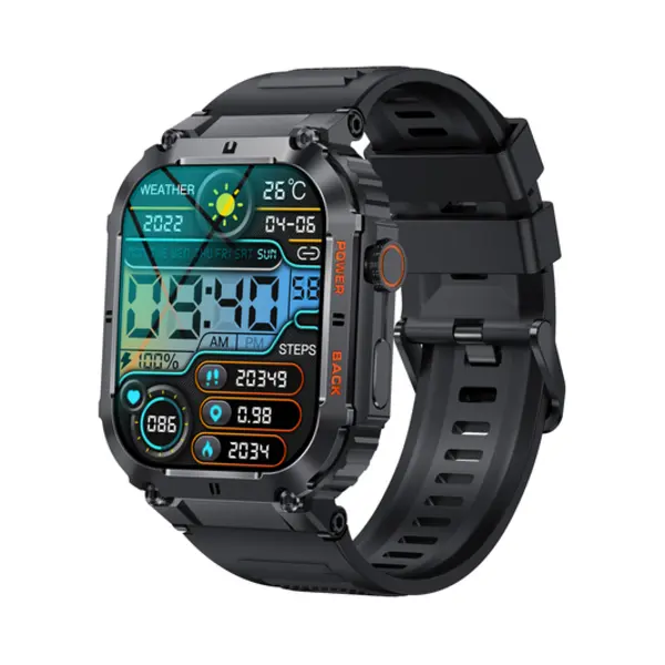 Denver Swc-191B smartwatch / sport watch 4,98 cm (1.96") Ips Digitaal 320 x 386 Pixels Touchscreen Zwart thumbnail