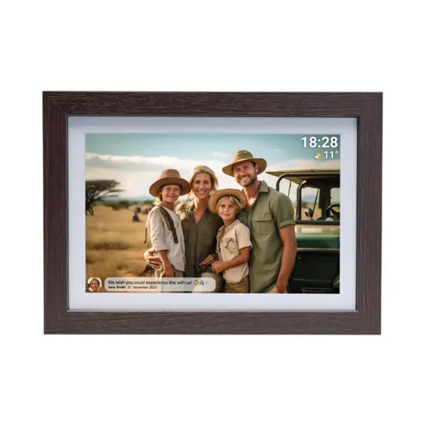 Denver Pff-1042DWMK2 digital photo frame Wood 25.6 cm (10.1") Touchscreen Wi-Fi thumbnail