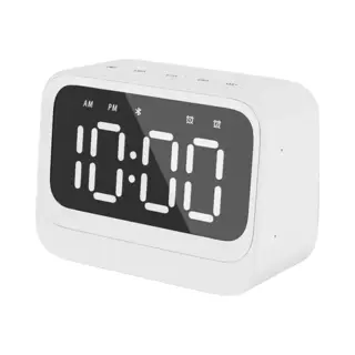 Northix Bluetooth-wecker Mit Lautsprecher, Zwei Alarme, Weiß