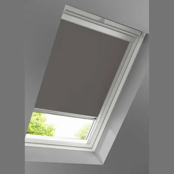 Itzala Blackout Budget Roller Blind Compatible With Velux Roof Windows With Size Codes M06, M35, 306, Grey thumbnail