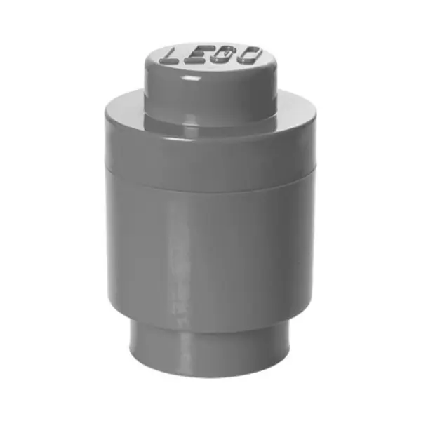 Lego - Opbergbox Brick 1 Rond - Polypropyleen - Grijs thumbnail