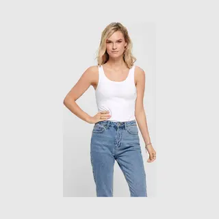 Only 15095808 Tanktop Ronde hals Mouwloos Katoen, Elastaan