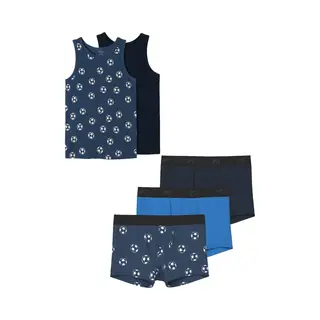 Name It Ondergoed Set Jongens - Football - 2 Hemdjes En 6 Boxers - Maat 158/164