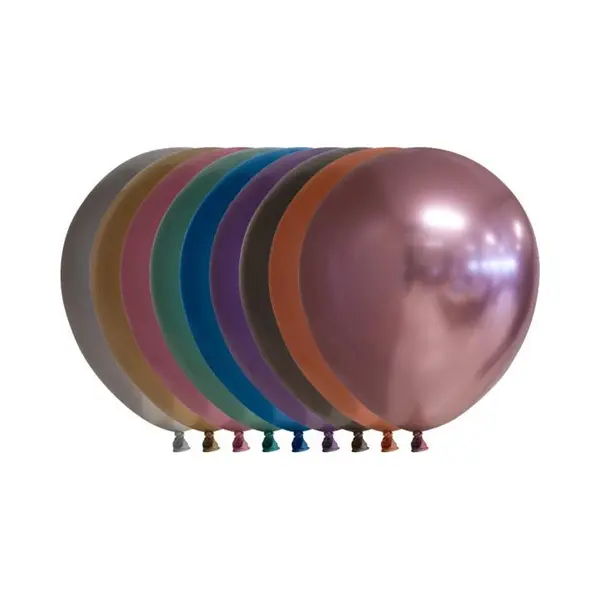 partycorner Multi Kleuren Ballonnen Chroom 13cm | 100 Stuks thumbnail