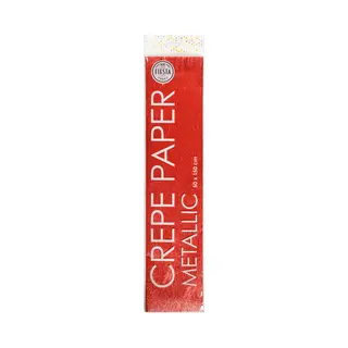 Wefiesta Crêpepapier Metallic 150 X 50 Cm Rood