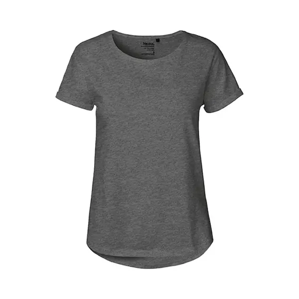 Neutral Rundhalsshirt Damen Roll Up Sleeve T-Shirt / Single Jersey Strick thumbnail