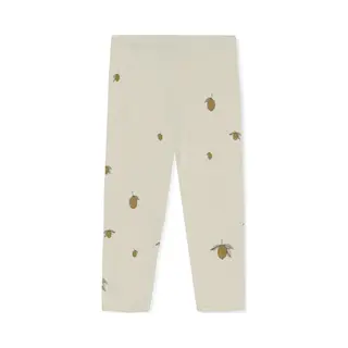 Konges Sløjd Lemon Leggings - Legging Van Biologisch Katoen Met Citroen Print - Leggings En Unitards - Lemon Maat 3M / 2-4 Mnd