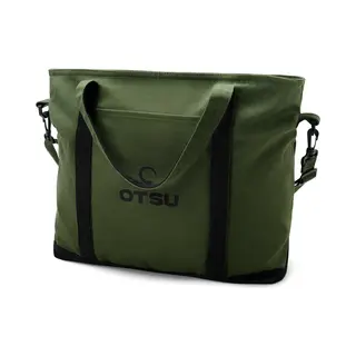 Otsu - Grote Legergroene Tote Bag Met Rits
