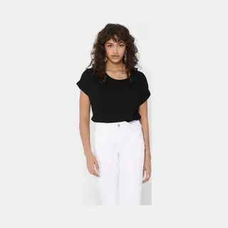 Only 15106662 T-shirt Ronde hals Korte mouw Elastaan, Polyester, Viscose