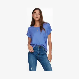 Only 15106662 T-shirt Ronde hals Korte mouw Elastaan, Polyester, Viscose