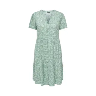 Only Onlzally Life S/S Thea Dress Noos Kurzes Kleid Grün Weiß In S