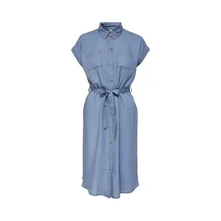 Only Onlpema Hannover Ss Dnm Sh Qyt Damesjurk Denim Medium Blauw Xs