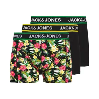 Jack & Jones Heren Boxershorts 3-Pack - Pink Flowers - S - Zwart