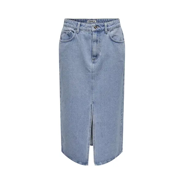 Only Dames Onlbianca Dnm Rea Noos Midi-rok, Lichtjeansblauw, Xl thumbnail