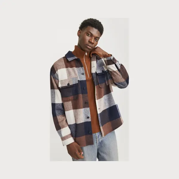 Jack & Jones Jjebradley Ollie Overshirt Ls Noos Langarmhemd Multicolor In L thumbnail