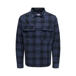 Only & Sons Langarmhemd Onsoliver Twill Overdye Overshirt Bf