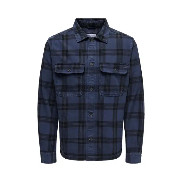 Only & Sons Langarmhemd Onsoliver Twill Overdye Overshirt Bf thumbnail
