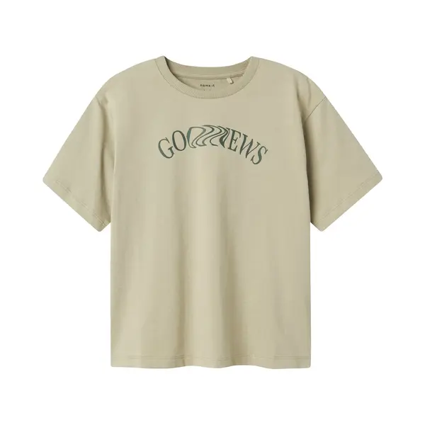 Name It - Nkmnevin Ss Nreg Top - Jongens - T-shirts - Beige - Maat 146/152 thumbnail