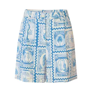 Object Bandplooibroek 'OBJVima' Blauw / Offwhite