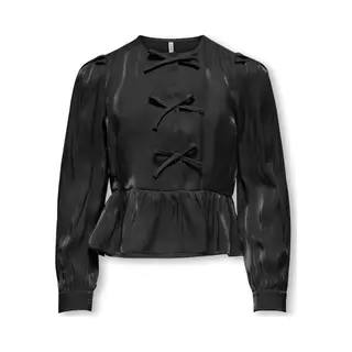 Only Kids Blouse Victoria Bow Black Regular Fit