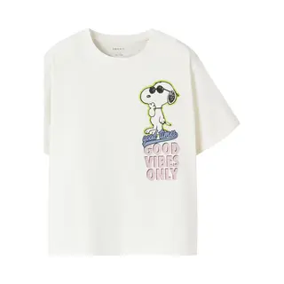 Name It Shirt 'NKFDylana Snoopy' Opaal / Oudroze / Zwart / Wit