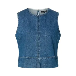 Pieces Blouse 'Pcsilke' Blauw Denim
