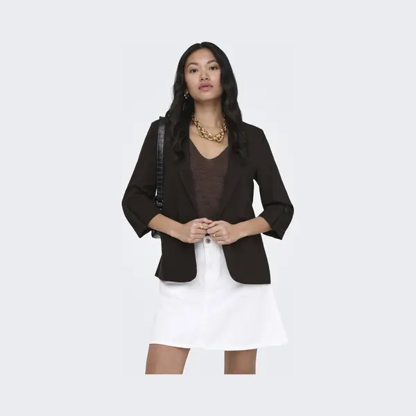 Only Blazer Onlcaro-isola 3/4 Blazer Tlr 15374114 Coffee Beam Dames Maat - M thumbnail