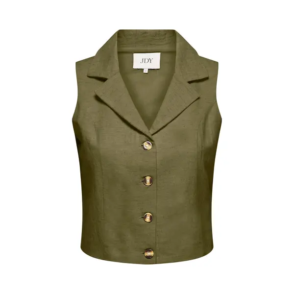 Jdy - Jdymilan Linen S/L Waistcoat Tlr - Dames - Vesten thumbnail