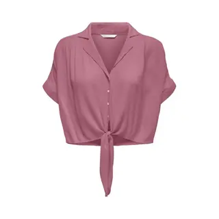 Only - Onlpaula Life S/S Tie Shirt Wvn Noos - Dames - Blouses